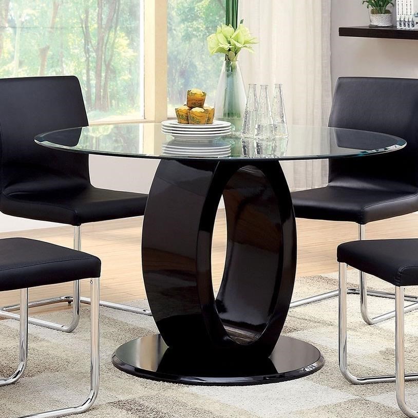 Contemporary round outlet table and chairs